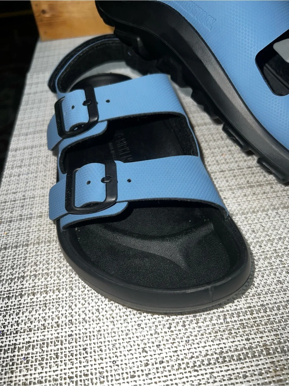 Birkenstock Mogami Women's Terra Birko-Flor Sandals in Blue and Black